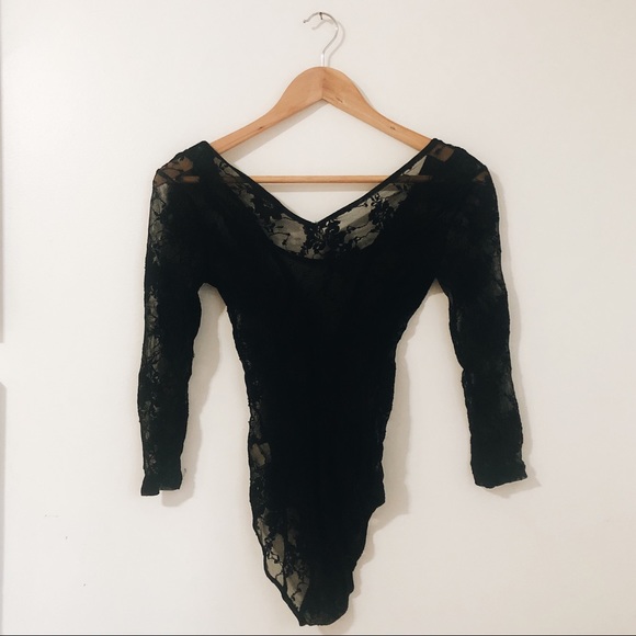 LONGSLEEVE LACE BODYSUIT - Picture 3 of 3